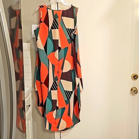 NWOT Temu Polychrome cover up/Tunic Sleeveless long hem XL - Picture 5 of 12